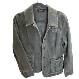 Eddie Bauer Dark Olive Field Jacket Corduroy Size Large
